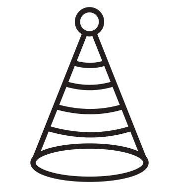 Doğum günü şapkası kolayca değiştirilebilir veya düzenleme vektör simgesi