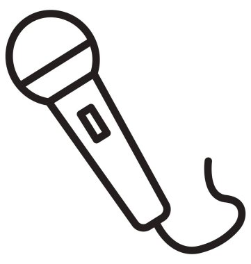 Kolayca değiştirilebilir veya düzenlemek mikrofon vektör simgesi