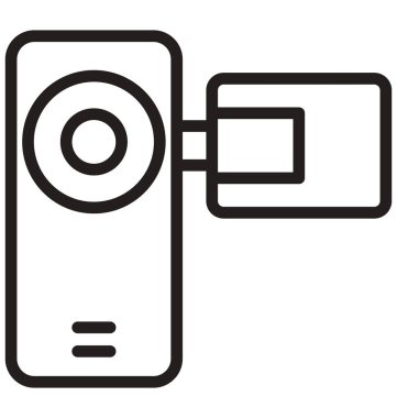 Kolayca değiştirilebilir veya düzenleme video kamera vektör simgesi