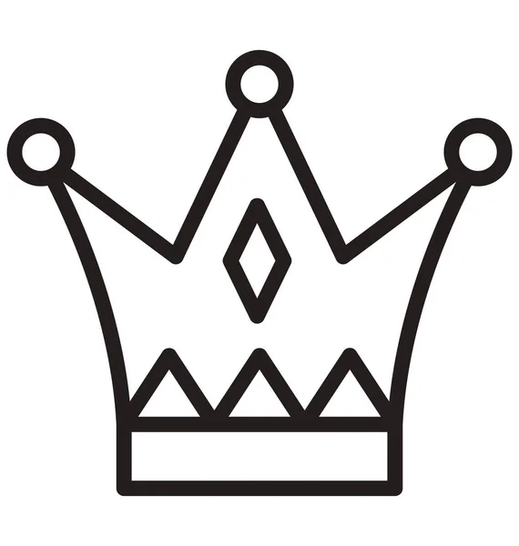 Icône Crown Vector Qui Peut Être Facilement Modifiée Modifiée — Image vectorielle