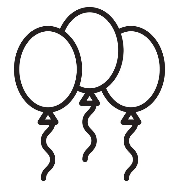 Ballons Icône Vectorielle Qui Peut Être Facilement Modifiée Éditée — Image vectorielle