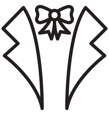 Akşam yemeği elbise kolayca değiştirilebilir veya düzenleme vektör simgesi