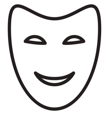 Kolayca değiştirilebilir veya düzenleme karnaval maskesi vektör simgesi