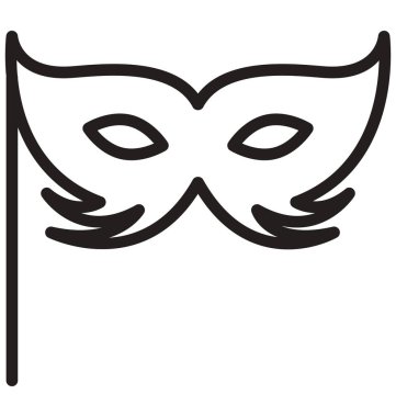 Kolayca değiştirilebilir veya düzenleme kılık maske vektör simgesi