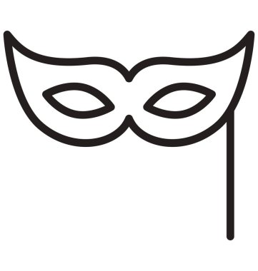 Kolayca değiştirilebilir veya düzenleme kılık maske vektör simgesi