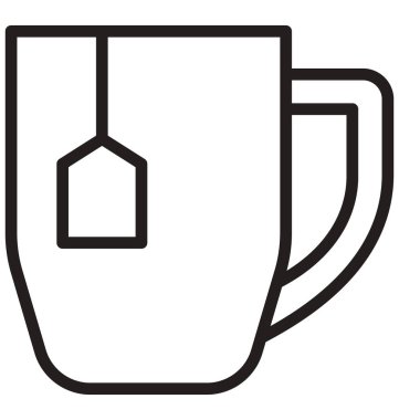 Kolayca değiştirilebilir veya düzenleme sıcak içecek vektör simgesi