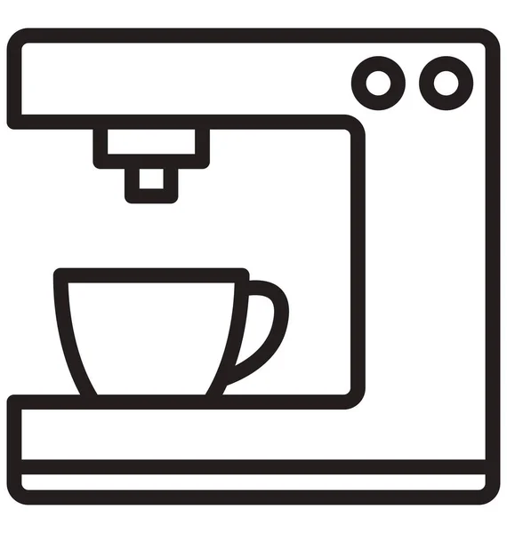 Kávovar Vektorové Ikony Které Lze Snadno Upravit Nebo Upravit — Stockový vektor