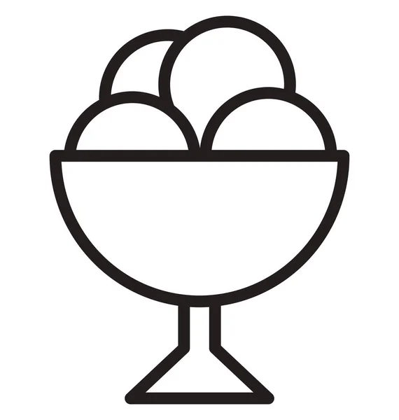Значок Вектора Десерта Который Можно Легко Изменить Отредактировать — стоковый вектор