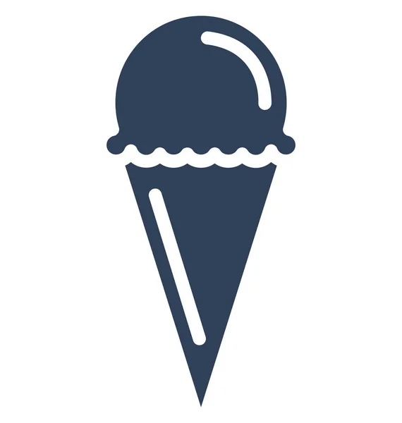 Cake Cone Vector Icon Which Can Easily Modified Edit — Stock Vector