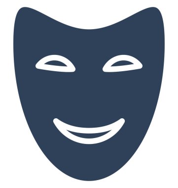 Kolayca değiştirilebilir veya düzenleme karnaval maskesi vektör simgesi