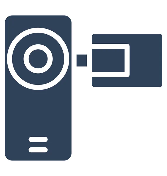 Ícone Vetor Câmera Vídeo Que Pode Ser Facilmente Modificado Editar — Vetor de Stock