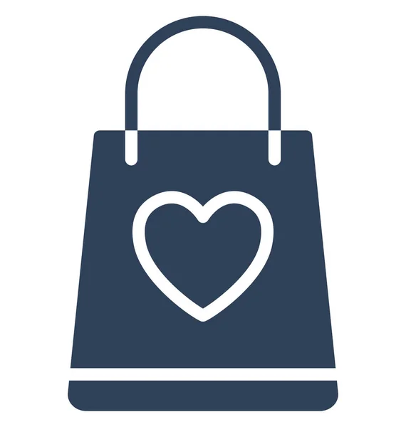 Bolsa Corazón Vector Icono Que Puede Modificar Editar Fácilmente — Vector de stock