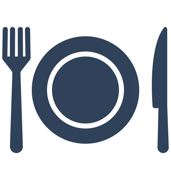 Dining Vector Icon Which Can Easily Modified Edit — Stock Vector
