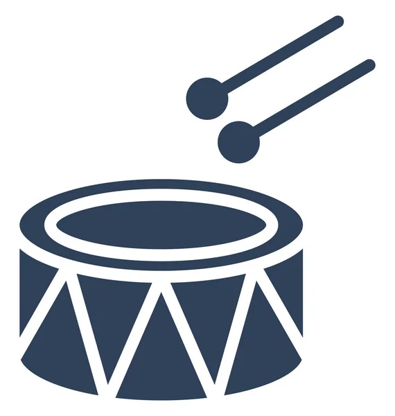 Childrens Drum Vector Icon Which Can Easily Modified Edit — Stock Vector