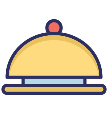 Kolayca değiştirilebilir veya düzenleme yemek tabağı vektör simgesi