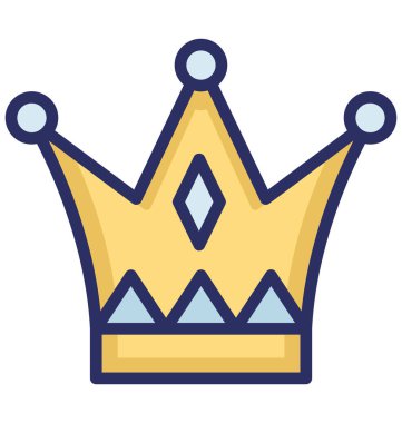 Kolayca değiştirilebilir veya düzenleme taç vektör simgesi