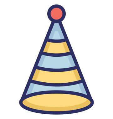 Doğum günü şapkası kolayca değiştirilebilir veya düzenleme vektör simgesi