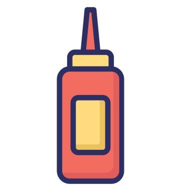 Kolayca değiştirilebilir veya düzenleme ketçap vektör simgesi