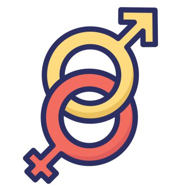 Kolayca değiştirilebilir veya düzenleme female cinsiyet vektör simgesi