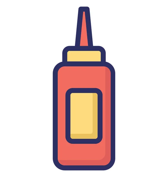 Icono Ketchup Vector Que Puede Modificar Editar Fácilmente — Vector de stock