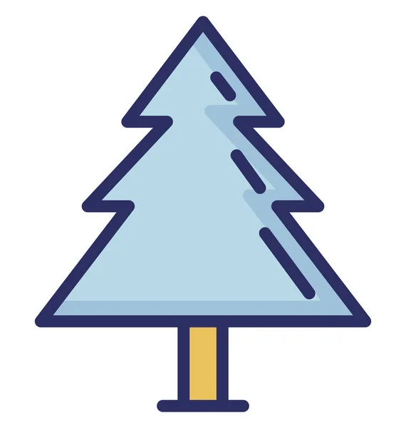 Christmas Tree Vector Icon Which Can Easily Modified Edit — Stock Vector
