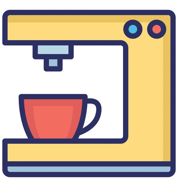 Coffee Maker Vector Icon Which Can Easily Modified Edit — Stock Vector