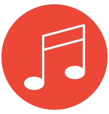 Kolayca değiştirilebilir veya düzenleme sekizinci Not vektör simgesi