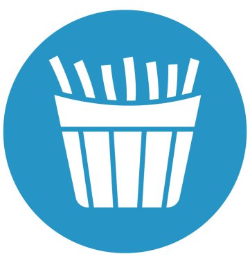 Patates kızartması kolayca değiştirilebilir veya düzenleme vektör simgesi