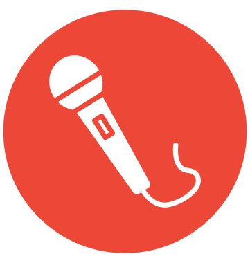 Kolayca değiştirilebilir veya düzenlemek mikrofon vektör simgesi