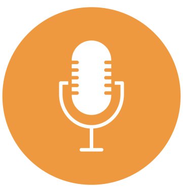 Kolayca değiştirilebilir veya düzenlemek mikrofon vektör simgesi