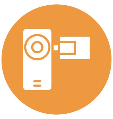 Kolayca değiştirilebilir veya düzenleme video kamera vektör simgesi