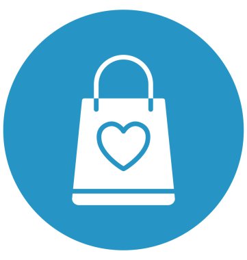 Kalp çanta kolayca değiştirilebilir veya düzenleme vektör simgesi