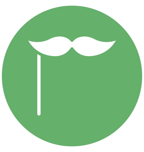Moustache Guidon Icône Vectorielle Qui Peut Être Facilement Modifiée Éditée — Image vectorielle