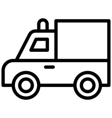 Kolayca değiştirilebilir veya herhangi bir renkte düzenleme teslimat kamyonu vektör simgesi