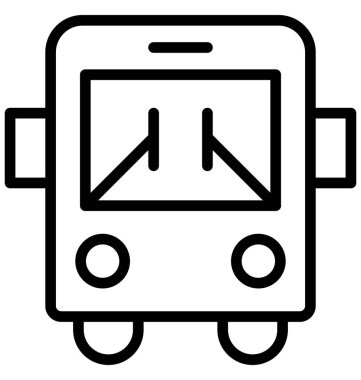 Kolayca değiştirilebilir veya herhangi bir renkte düzenleme otobüs vektör simgesi