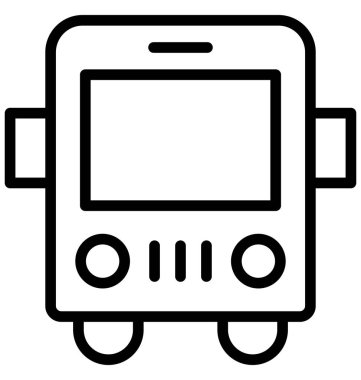 Kolayca değiştirilebilir veya herhangi bir renkte düzenleme otobüs vektör simgesi