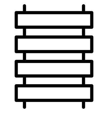 Kolayca değiştirilebilir veya herhangi bir renkte düzenleme çit vektör simgesi