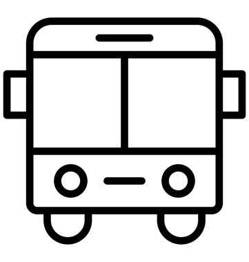 Kolayca değiştirilebilir veya herhangi bir renkte düzenleme otobüs vektör simgesi