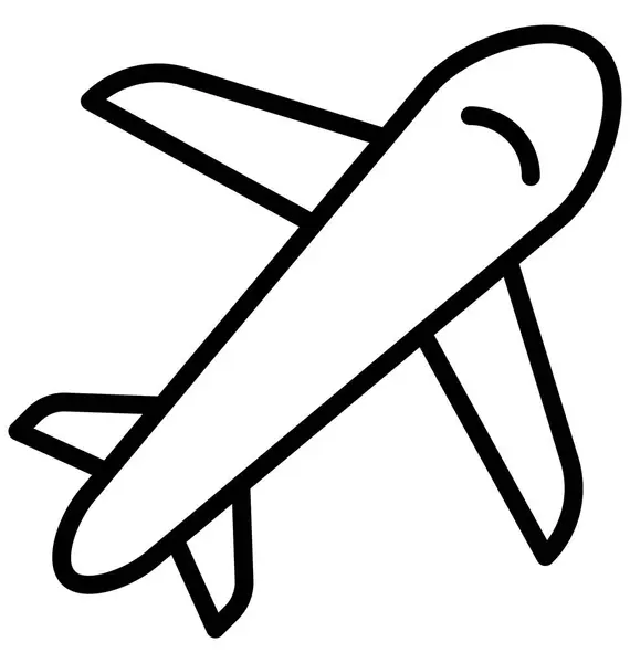 Ikon Vektor Pesawat Yang Dapat Dengan Mudah Diubah Atau Diubah - Stok Vektor