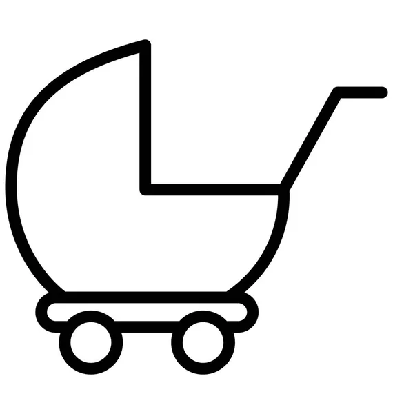 Иконка Baby Buggy Vector Которую Можно Легко Изменить Отредактировать Любом — стоковый вектор