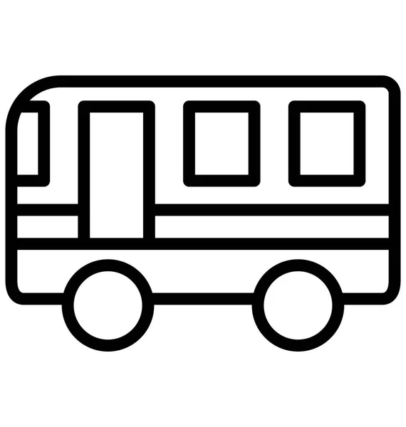 Autobus Vector Icon Which Can Easily Modified Edit Any Color — Stock Vector