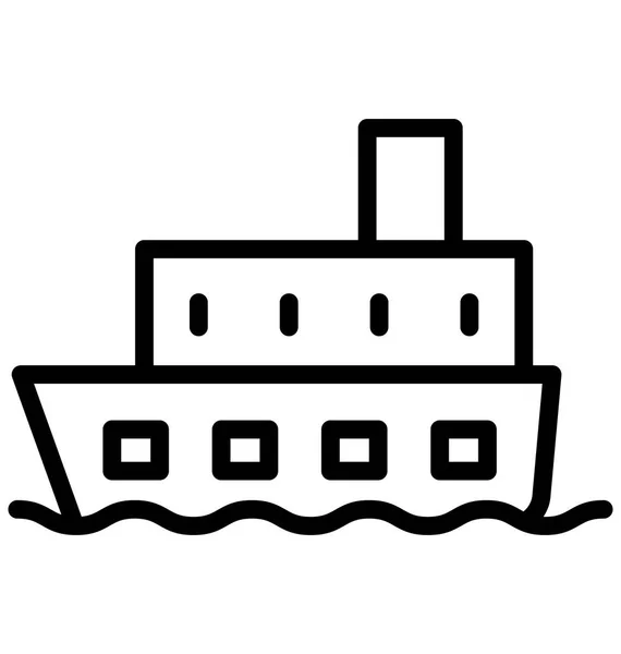 Csónak Vector Icon Könnyen Módosítható Vagy Szerkeszteni Bármilyen Színben — Stock Vector
