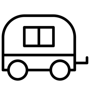 Kolayca değiştirilebilir veya herhangi bir renkte düzenleme yaşayan van vektör simgesi