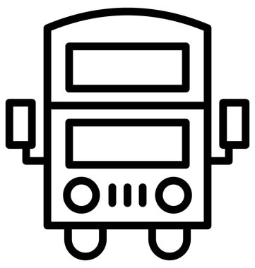 Kolayca değiştirilebilir veya herhangi bir renkte düzenleme otobüs vektör simgesi