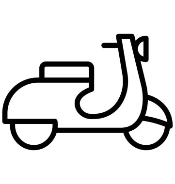 Kolayca değiştirilebilir veya herhangi bir renkte düzenleme motosiklet vektör simgesi