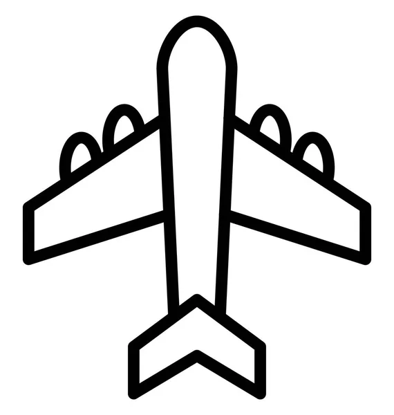 Vliegtuig Vector Icon Die Moeiteloos Kan Worden Gewijzigd Bewerken Elke — Stockvector