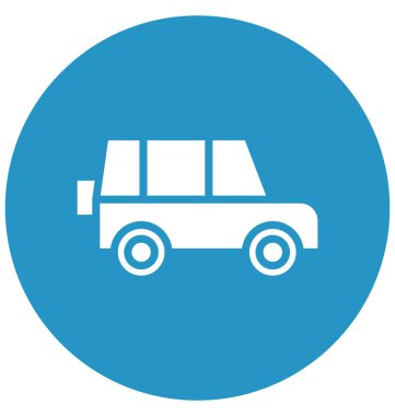 Kolayca değiştirilebilir veya herhangi bir renkte düzenleme otomobil vektör simgesi