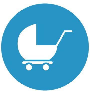 Bebek arabası vektör simge kolayca değiştirilebilir veya herhangi bir renkte Düzenle