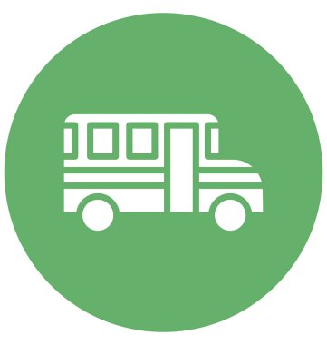 Kolayca değiştirilebilir veya herhangi bir renkte düzenleme autobus vektör simgesi