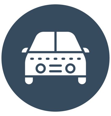 Kolayca değiştirilebilir veya herhangi bir renkte düzenleme taksi vektör simgesi